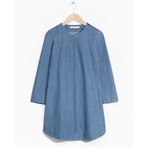 & Other Stories Denim Panel Detail Dress